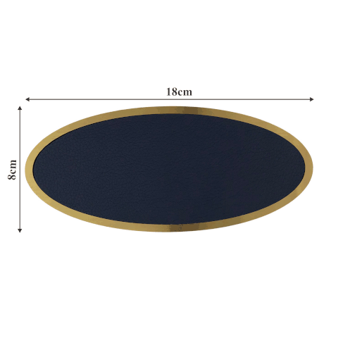 Biển số phòng da BP01 oval viền inox, Bảng số chung cư, khách sạn, toà nhà