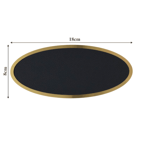 Biển số phòng da BP01 oval viền inox, Bảng số chung cư, khách sạn, toà nhà
