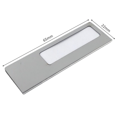 Phôi thẻ tên inox uốn U001 / U002 / U003 65x22mm không nội dung (10,50)