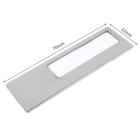 Phôi thẻ tên inox uốn U004 / U005 / U006 70x22mm không nội dung (10,50)