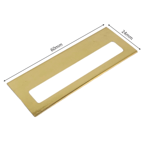 Phôi thẻ tên inox uốn U008 60x24mm không nội dung (10,50)