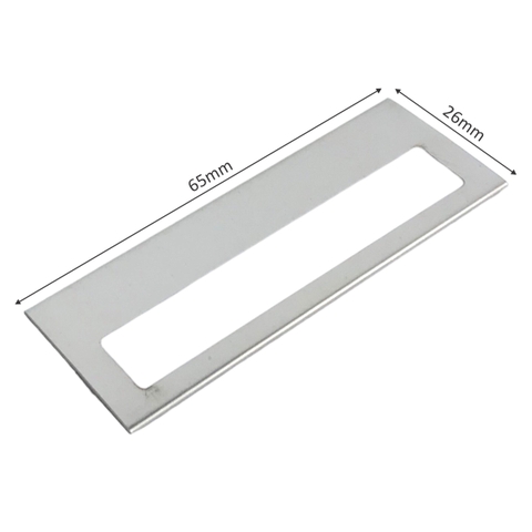 Phôi thẻ tên inox uốn U009 / U010 65x26mm không nội dung (10,50)