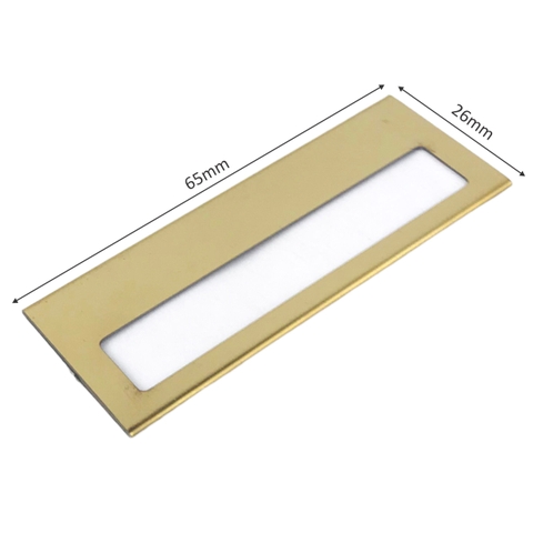 Phôi thẻ tên inox uốn U009 / U010 65x26mm không nội dung (10,50)