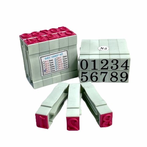 Dấu số ghép SM N1 / N2 / N3 / N4 / N5 / N6 / N7 / N8 / N9 / N10 / N11 / N12 10 ký tự mặt đúc