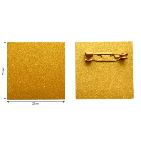 Phôi thẻ tên kim loại BT55 28x28mm vàng (50)
