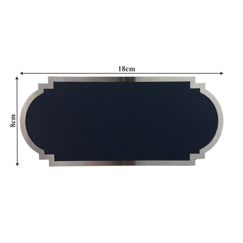 Biển số phòng da BP02 chữ nhật viền inox, Bảng số chung cư, khách sạn, toà nhà