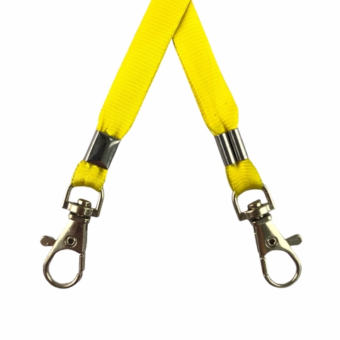 Dây đeo thẻ lụa 1cm đầu móc khóa [50] (100)