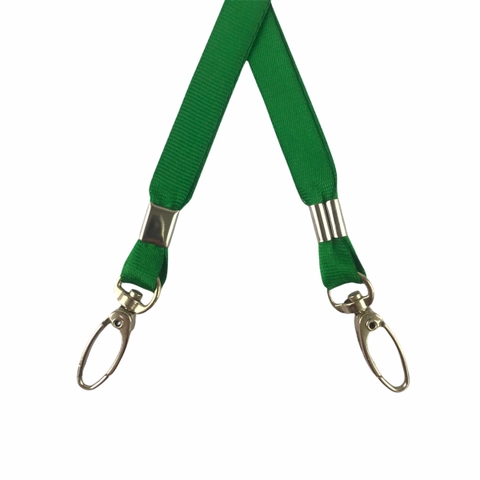 Dây đeo thẻ lụa 1cm đầu móc xoay [50] (100)
