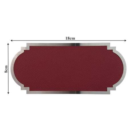 Biển số phòng da BP02 chữ nhật viền inox, Bảng số chung cư, khách sạn, toà nhà