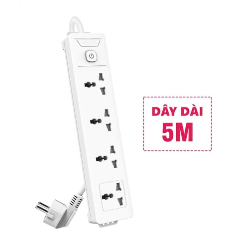 Ổ cắm điện Deli 4 lỗ