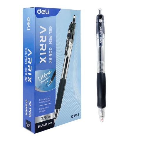 Bút gel Deli G08 0.5mm (12)