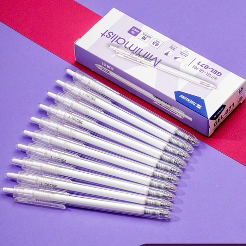 Bút gel TL GeL-071/ Plus tím (10), Bút bi nước, Viết mực nước, Văn phòng phẩm