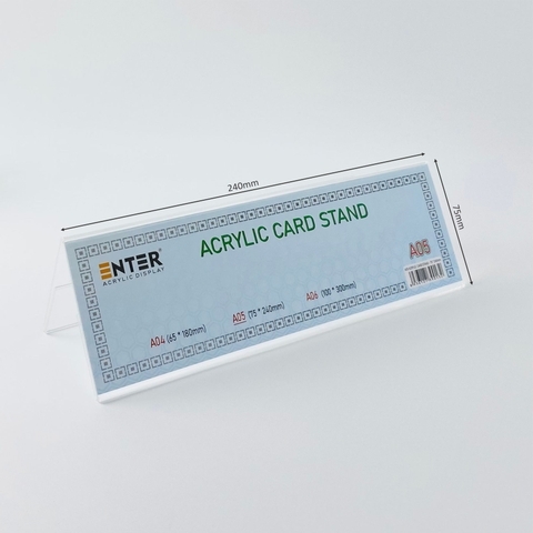 Kệ mica chức vụ 2 mặt Enter A05 240x75mm trung, Biển chức danh, Bảng tên để bàn (20)