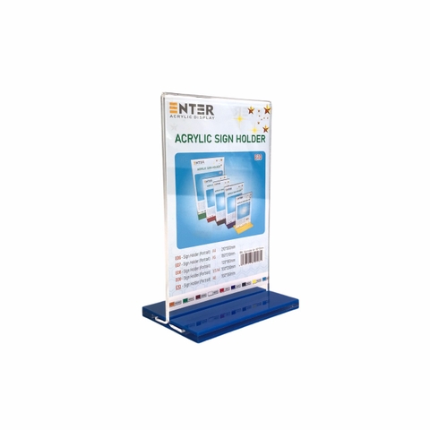 Kệ mica 2 mặt Enter E10 100x150mm đế lùa, Kệ menu nhà hàng, Standee mica để bàn, Bảng quét mã QR Code (20)