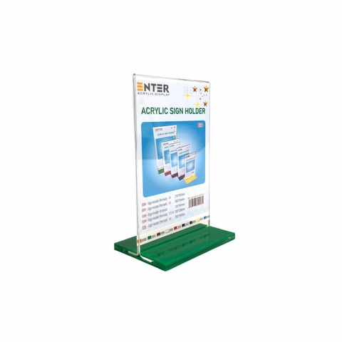 Kệ mica 2 mặt Enter E10 100x150mm đế lùa, Kệ menu nhà hàng, Standee mica để bàn, Bảng quét mã QR Code (20)