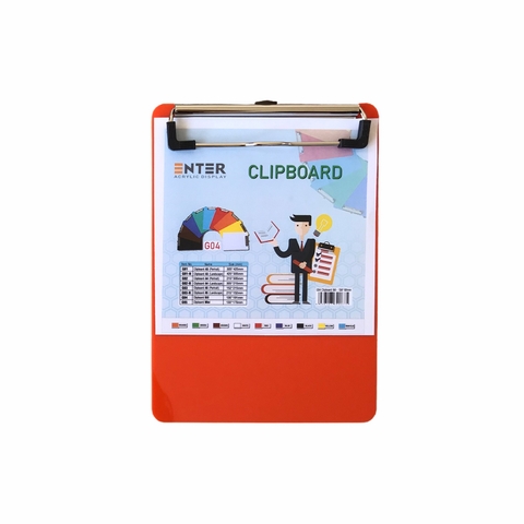 Bìa trình ký mica Enter G04 13.5x19cm kẹp hóa đơn (20)