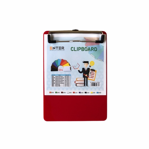 Bìa trình ký mica Enter G04 13.5x19cm kẹp hóa đơn (20)