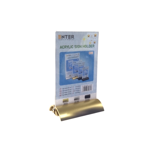 Kệ mica 2 mặt Enter E40 100x150mm đế nhôm cao cấp A6, Kệ menu nhà hàng, Standee mica để bàn, Bảng quét mã QR Code (20)