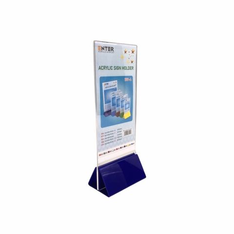 Kệ mica 2 mặt Enter E09-A 100x210mm đế lùa uốn chân chữ A, Kệ menu nhà hàng, Standee mica để bàn, Bảng quét mã QR Code (20)
