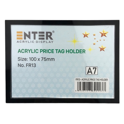 Bảng thông tin mica Enter FR13 100x75mm A7, Khung bảng giá, nhãn giá