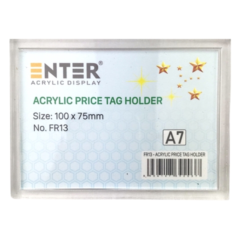 Bảng thông tin mica Enter FR13 100x75mm A7, Khung bảng giá, nhãn giá