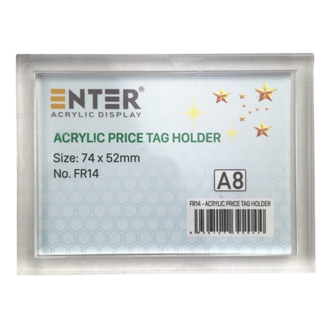 Bảng thông tin mica Enter FR14 74x52mm A8, Khung bảng giá, nhãn giá