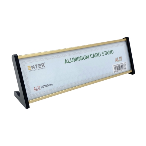 Kệ nhôm chức vụ 1 mặt Enter AL17 50x180mm, Biển chức danh, Bảng tên để bàn (20)