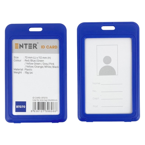 Bao đựng thẻ Enter BT070 54x86mm 2 mặt đứng
