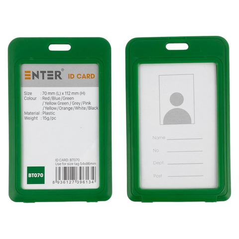 Bao đựng thẻ Enter BT070 54x86mm 2 mặt đứng