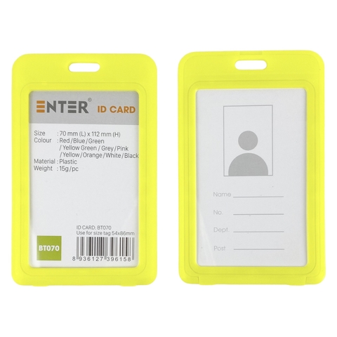 Bao đựng thẻ Enter BT070 54x86mm 2 mặt đứng