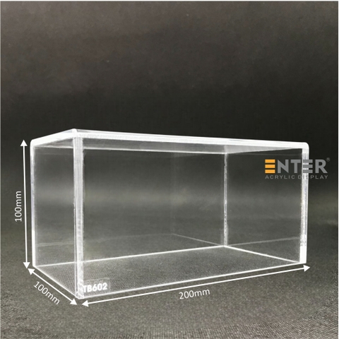 Hộp mica không nắp Enter TB602 100x200x100mm mica dày 5mm, Khay chia ngăn kéo hộc tủ, Khay nhựa đựng đồ dùng, Hộp chống bụi