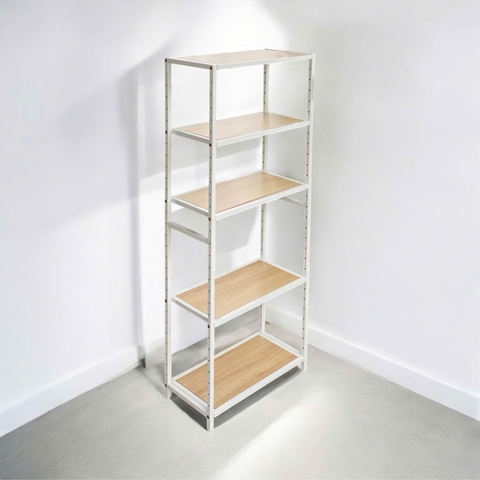 Kệ sắt 5 tầng Enter KG60150-5 60x30x150cm, Kệ đa năng nâng hạ tầng, Kệ sắt tầng gỗ, Giá sắt