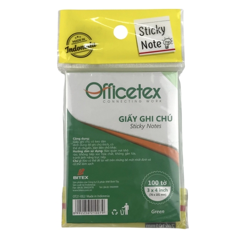 Giấy note Officetex OT21-002 3x4inch (12)