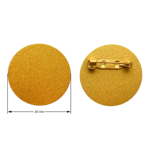 Phôi thẻ tên kim loại BT52 Φ28mm vàng (50)