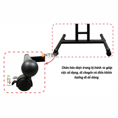 Bàn gỗ di động Enter BG103 60x40cm, Bàn nâng hạ đa năng, Bàn gỗ đa chức năng, Bàn gấp gọn thông minh