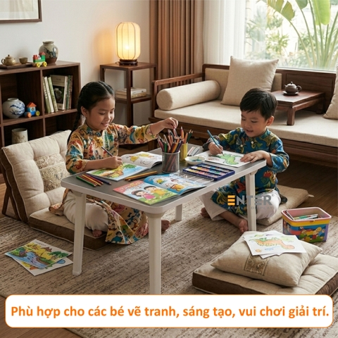 Bàn gỗ xếp Enter BG115 60x40x33cm, Bàn gấp gọn, Bàn xếp
