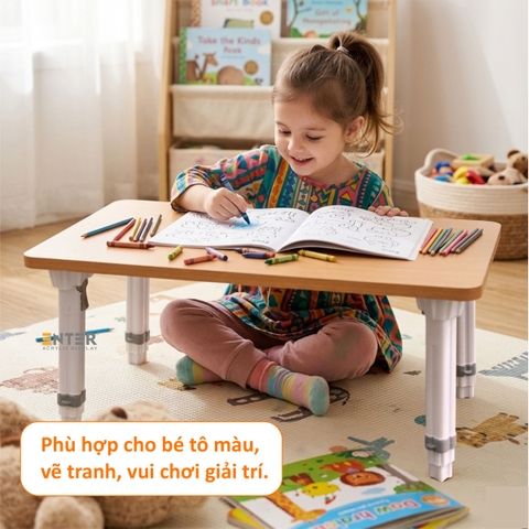 Bàn gỗ xếp Enter BG116 60x40x42cm, Bàn gấp gọn, Bàn xếp