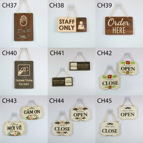 Bảng gỗ treo có nội dung