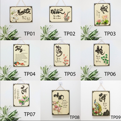 Bảng gỗ treo có nội dung