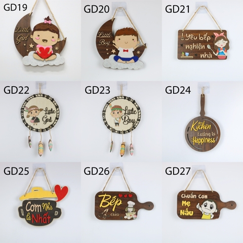 Bảng gỗ treo có nội dung