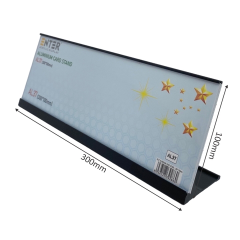 Bảng thông tin để bàn nhôm Enter AL37 300x100mm, Biển chức danh, Bảng tên để bàn, Kệ chức vụ (20)