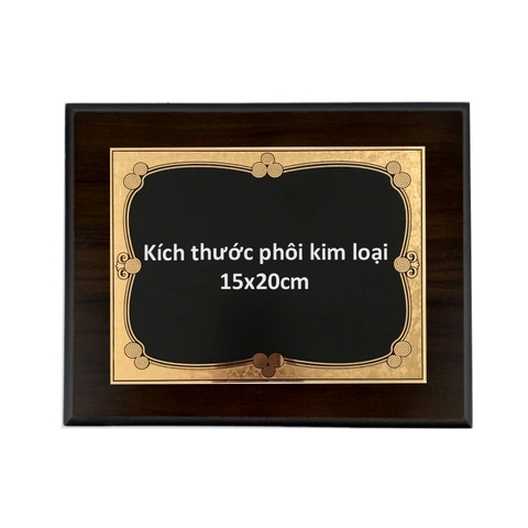 Bảng vinh danh gỗ 20x25cm / 24x31cm màu Cherry