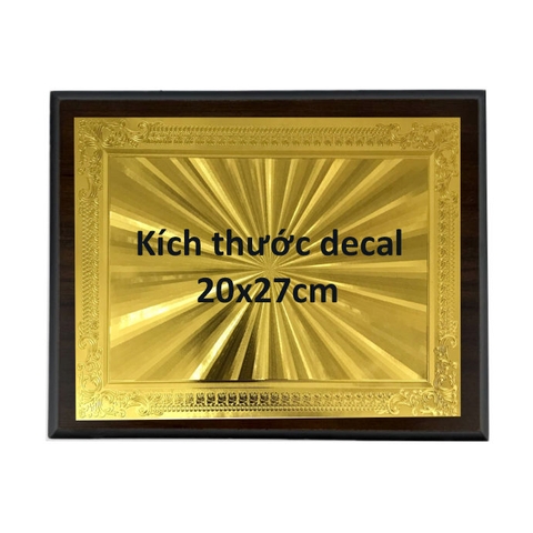 Bảng vinh danh gỗ 20x25cm / 24x31cm màu Cherry
