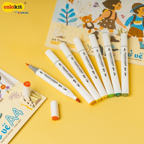 Bút lông màu 2 đầu TL Colokit AM-C001 / AM-C002