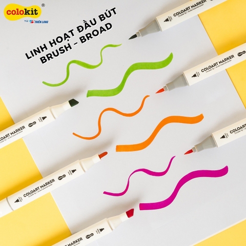 Bút lông màu 2 đầu TL Colokit AM-C001 / AM-C002