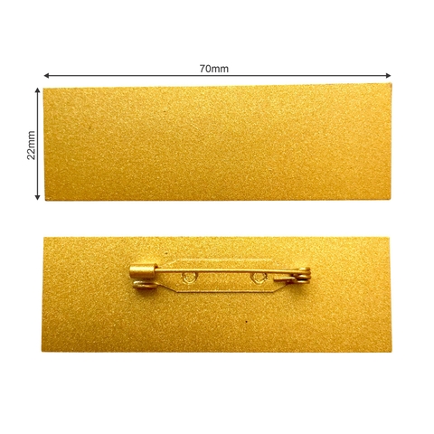 Phôi thẻ tên kim loại BT58 70x22mm vàng (50)