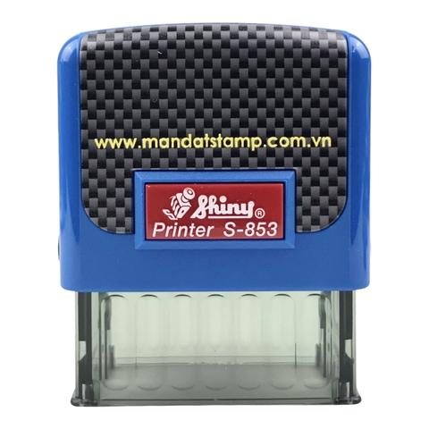 Dấu - Thẻ mực Shiny S853 47x18mm trắng