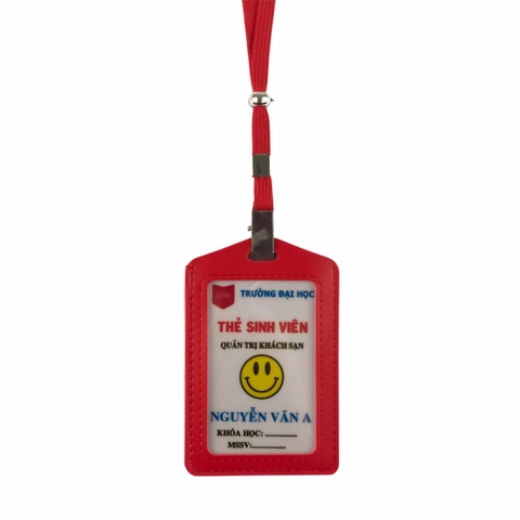 Dây đeo thẻ dù 1cm kẹp sắt [50] (100)