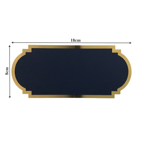 Biển số phòng da BP02 chữ nhật viền inox, Bảng số chung cư, khách sạn, toà nhà