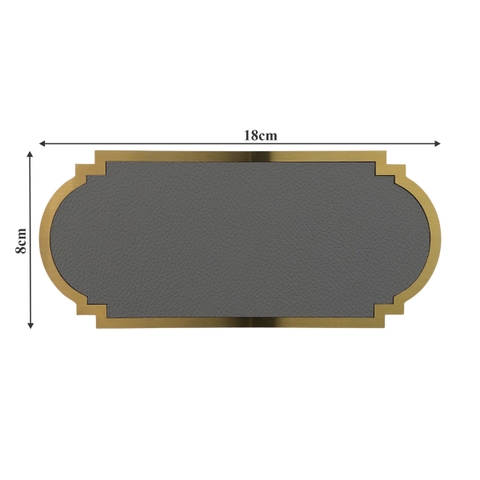 Biển số phòng da BP02 chữ nhật viền inox, Bảng số chung cư, khách sạn, toà nhà